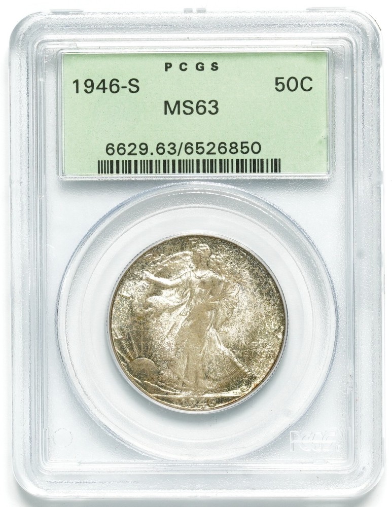 1946 (S) Silver Walking Liberty Half-Dollar PCGS MS-63
