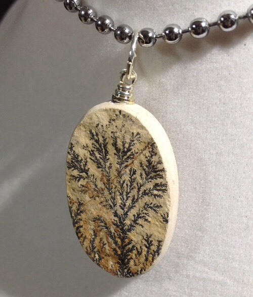 Natural Dendretic Agate Pendant "Oval"