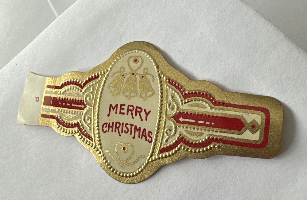 Cigar band wrapper Merry Christmas Generic Brand Celebration