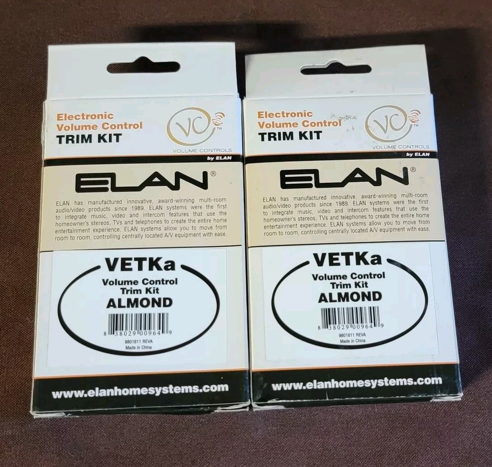 2 Elan VETKa Volume Control Trim Kits Almond