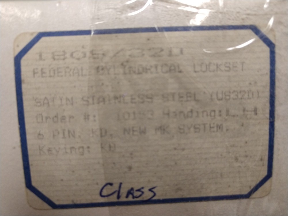 MARKS HARDWARE 180S /32D CLASSROOM FUNCTION GRADE 1 SCHLAGE C KNOB LOCK
