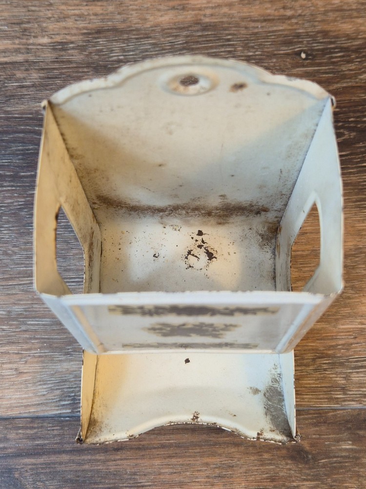 Vintage metal matchbox holder