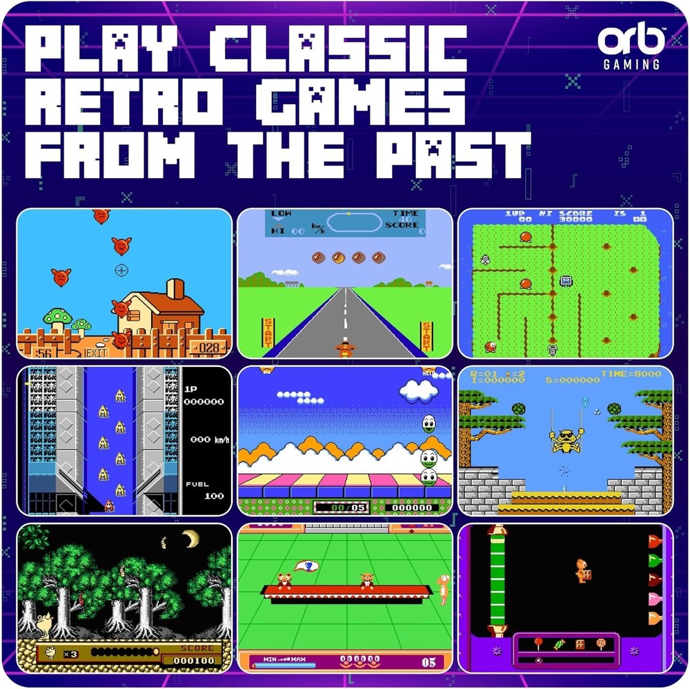 Classic Mini Arcade Machine – 300 Built-in Games & Authentic Joystick Control