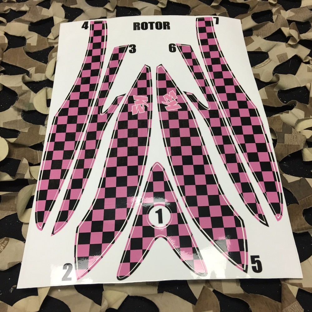 NEW KM Paintball Rotor Loader Wrap - KM Checkers Pink