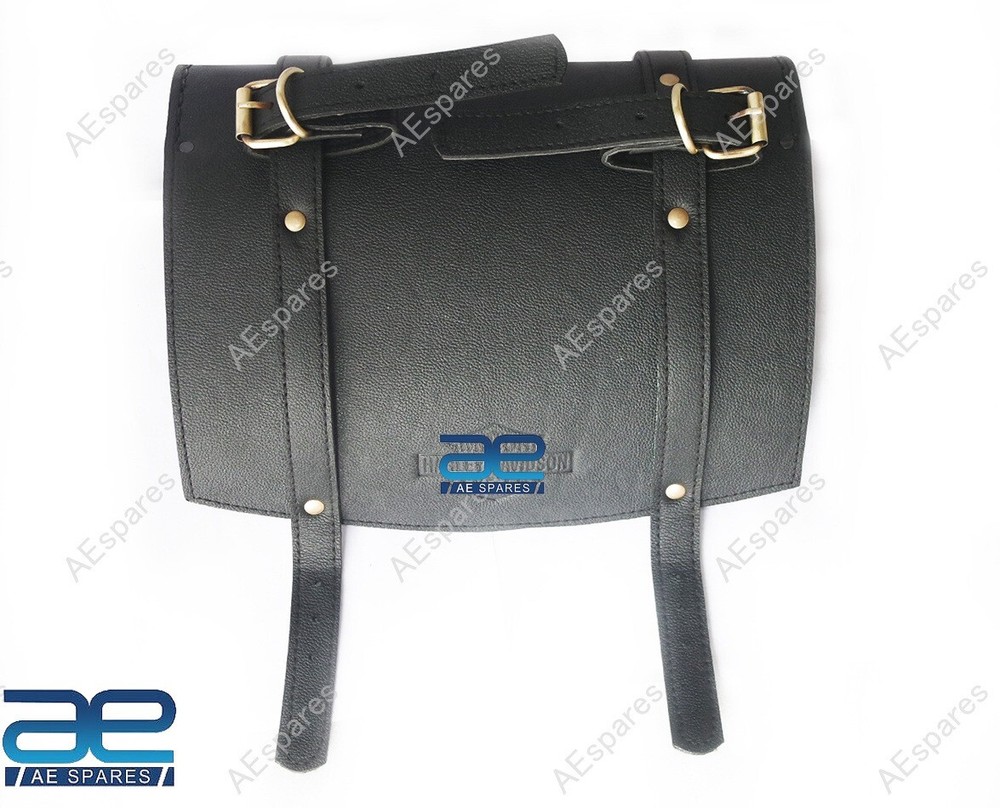 Pure Leather Tool Roll Bag Black For Harley Davidson Motorcycle ECs