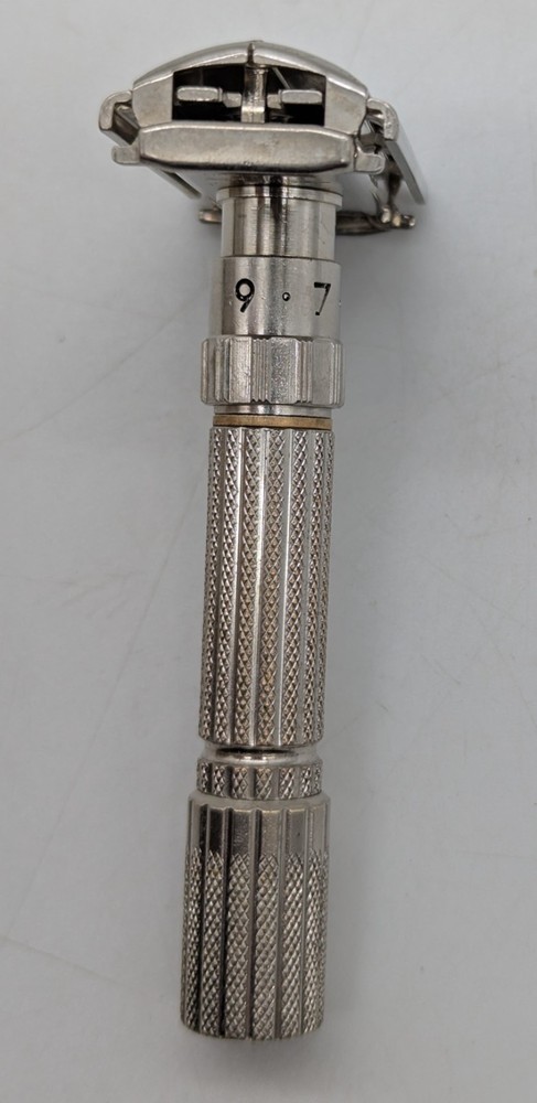1959 Gillette Fat Boy Adjustable Safety Razor E-1 DE TTO
