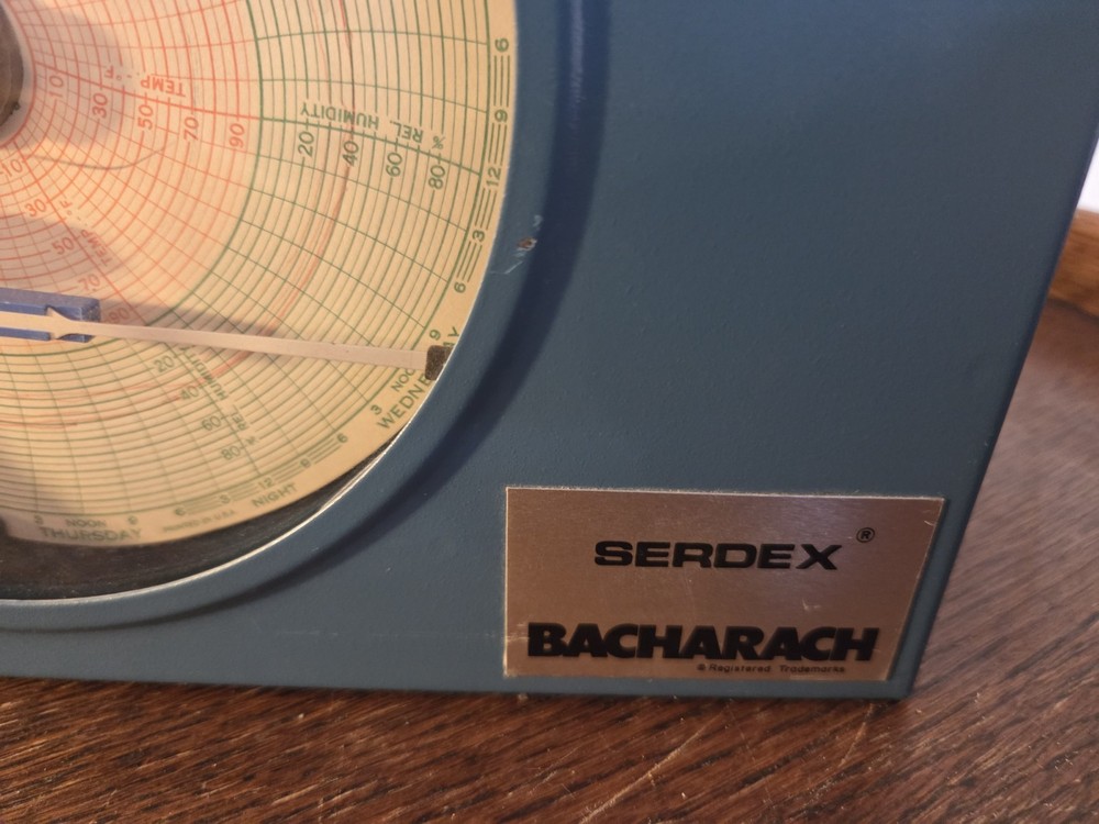 Bacharach Serdex 22-7078 Dual Chart Recorder