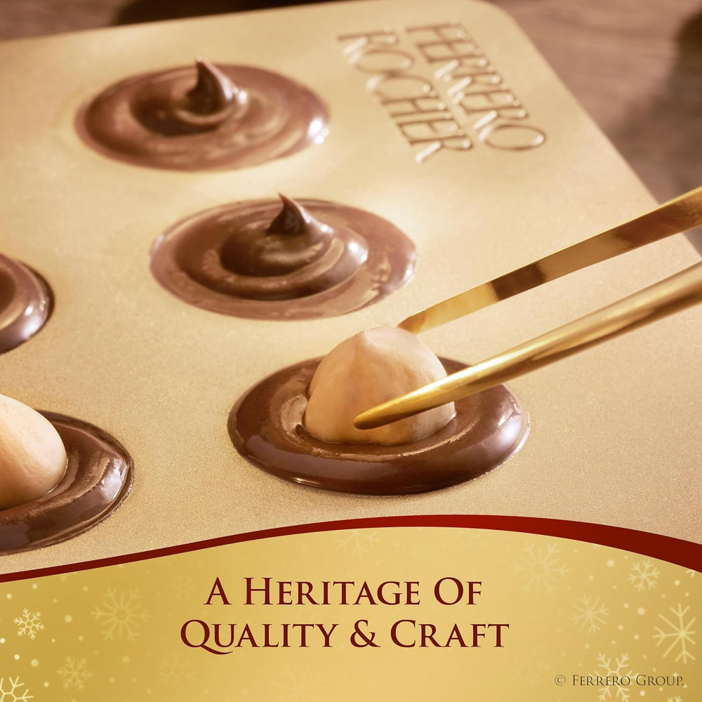 Ferrero Rocher, 16 Count, Premium Gourmet Assorted Hazelnut Milk Chocolate