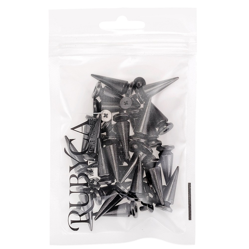 RUBYCA 25MM 100 Sets Metal Tree Spikes Studs Screw-Back for Leather Crafts
