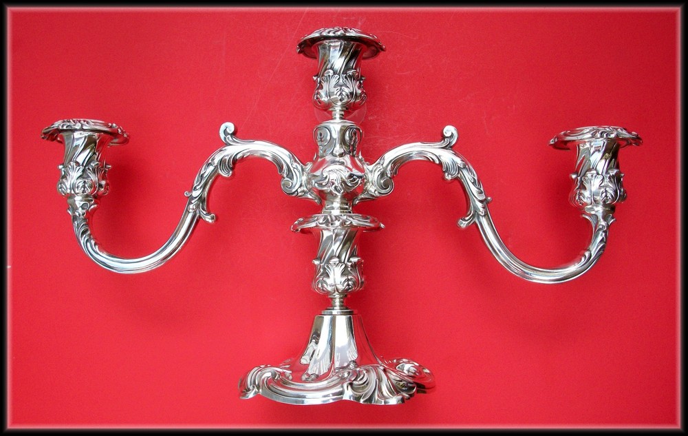 Reed and Barton Rococo Revival style Candelabra