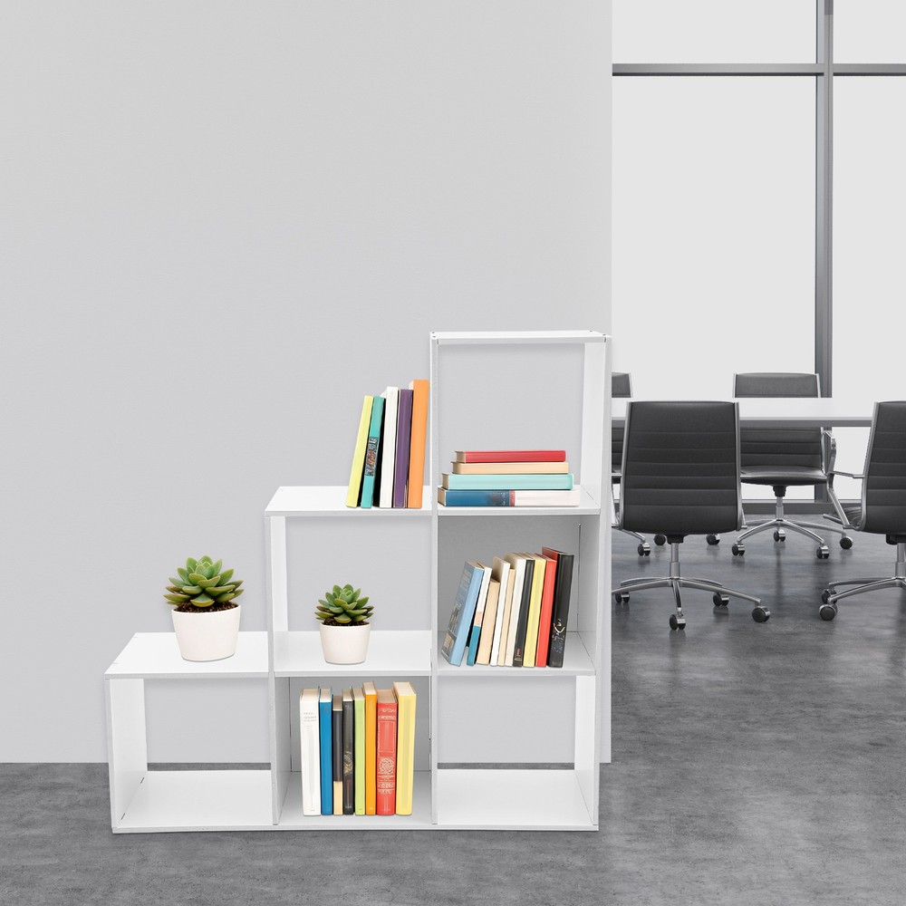 6-Cube Storage Organizer, Bookcase, Display Compartment, Open Back, Home Office