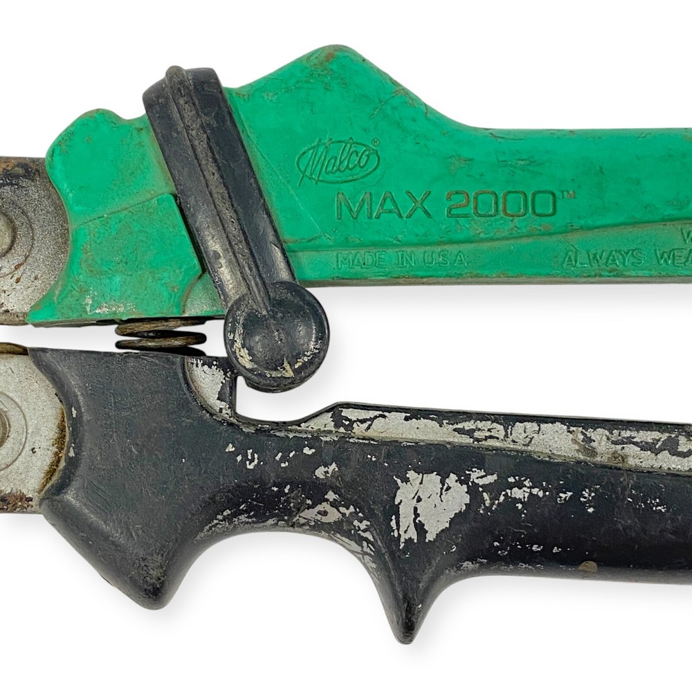 Malco M2007 Max 2000 Right Cut Offset Aviation Snips, Made in USA