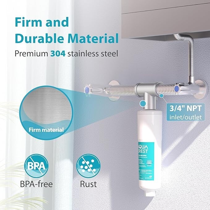 AQUA CREST Whole House Scale Inhibitor Inline Water System,Water Heater Softener