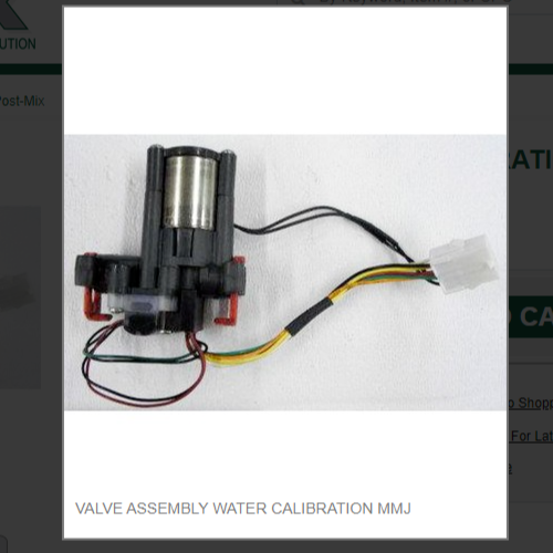 VALVE ASSEMBLY WATER CALIBRATION MMJ # 19-0422-SP