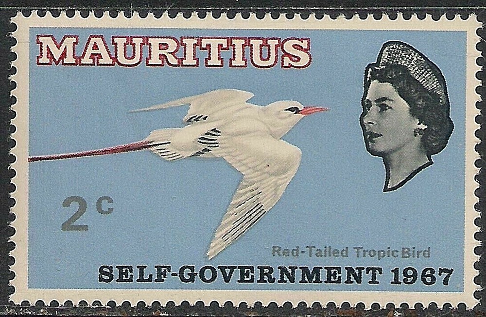 MAURITIUS 1967 SG345 2c. RED-TAILED TROPIC BIRD -  MNH