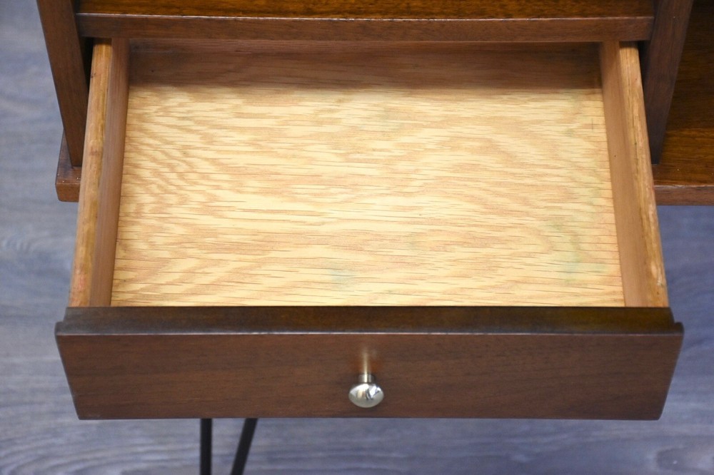 Walnut Mid Century Modern Bookcase