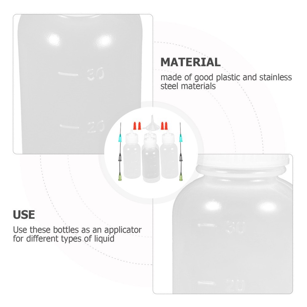 Needle Bottle Applicator Convenient Tip Empty Glue Bottles with Tips