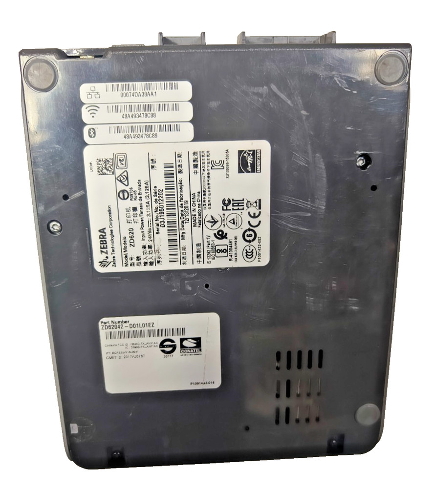 Zebra ZD620 ZD62042-D01L01EZ Barcode Direct Thermal Desktop Printer