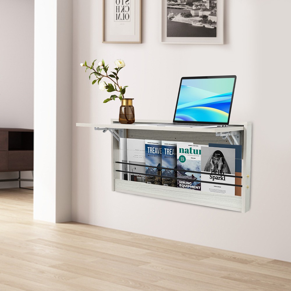 Wall Mounted Folding Table Light Gray Fold Down Table Wall Mounted Home