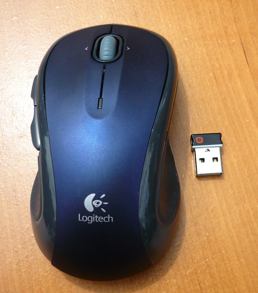 Logitech M510 Wireless LASER Mouse Metallic Blue & Light Gray +Unifying Receiver