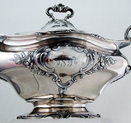 GORHAM Sterling Silver COVERED SOUP TUREEN or VEGETABLE DISH, c.1896