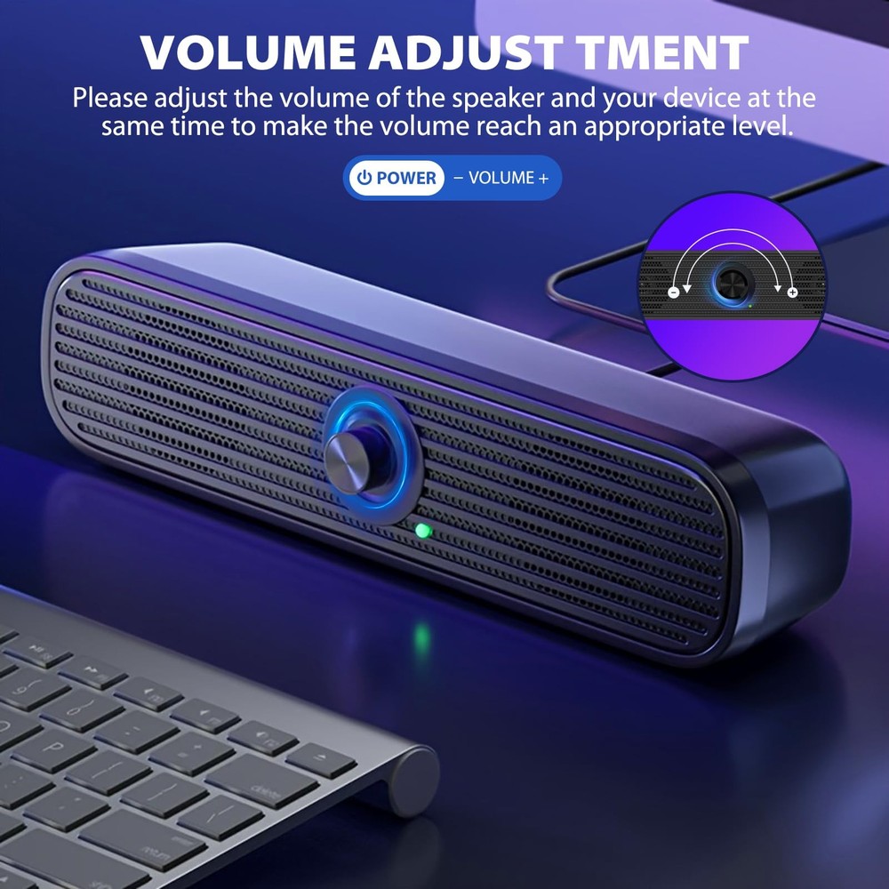 Computer Speakers for Desktop Laptop Tablet, USB Powered PC Speakers, Small S...