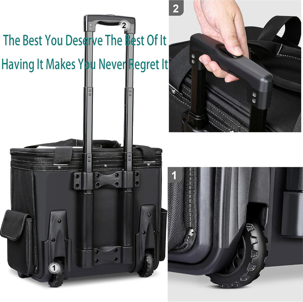 Versatile Rolling Tool Bag - Select 2-Wheel or 4-Wheel Option!