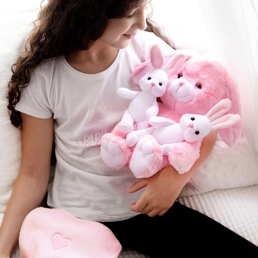 Large Bunny Toy Set for Imaginative Play