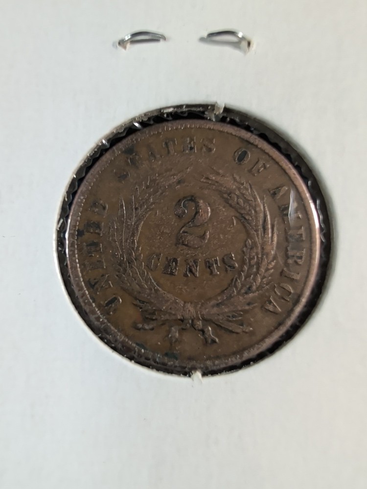 1866 Two Cent Piece Circulated