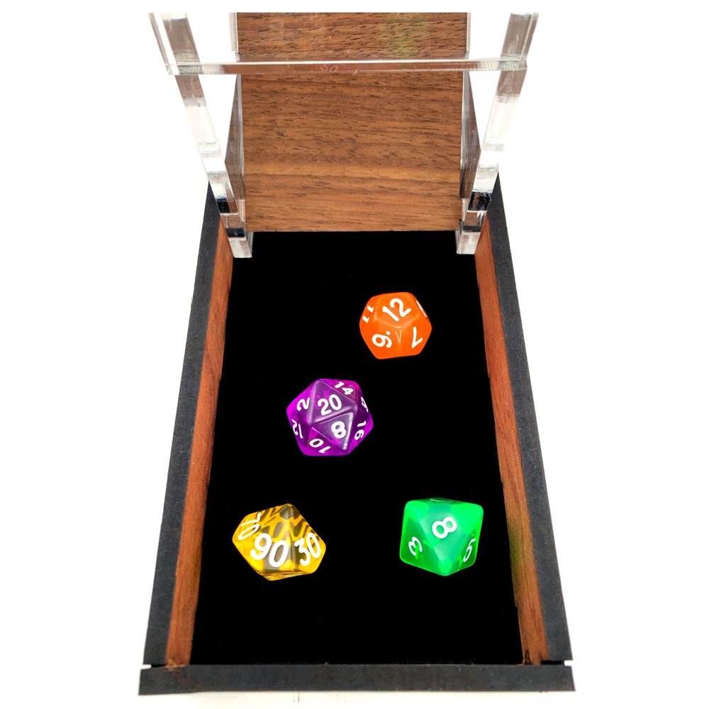 C4Labs Tall Dice Tower – Walnut Veneer