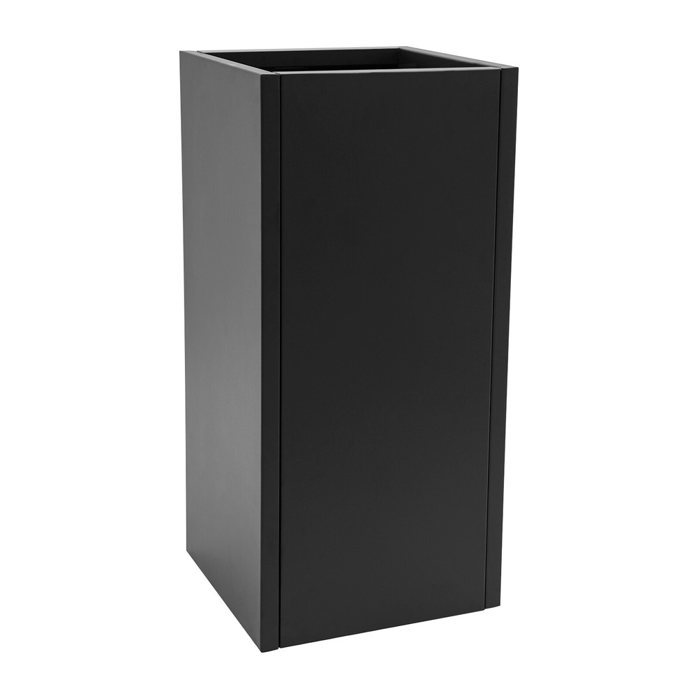 Modern Black Rectangular Large Flowerpot Tall Metal Outdoor/Indoor Planter Box