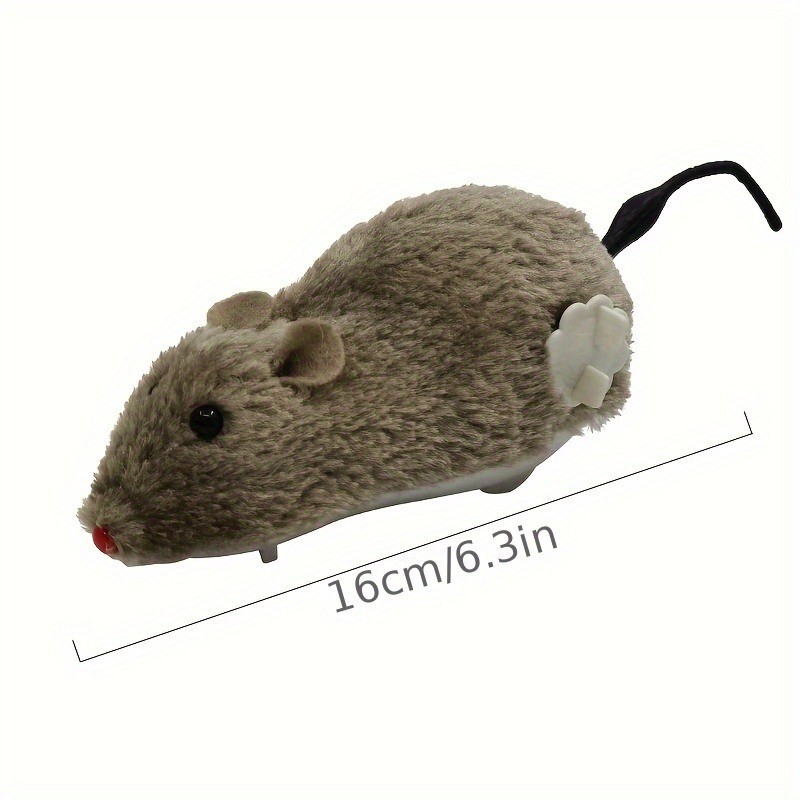 Interactive Cat Toy with Cartoon Mouse Design, Durable Plastic No Battery Needed