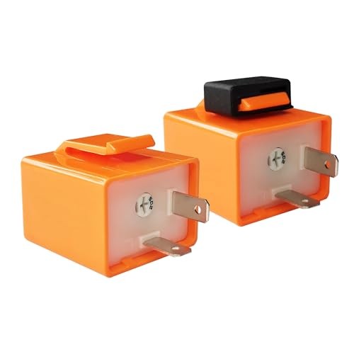 2Pcs 2-Pin 12V Speed Adjustable LED Electronic Flasher Relay Fix Motorcycle