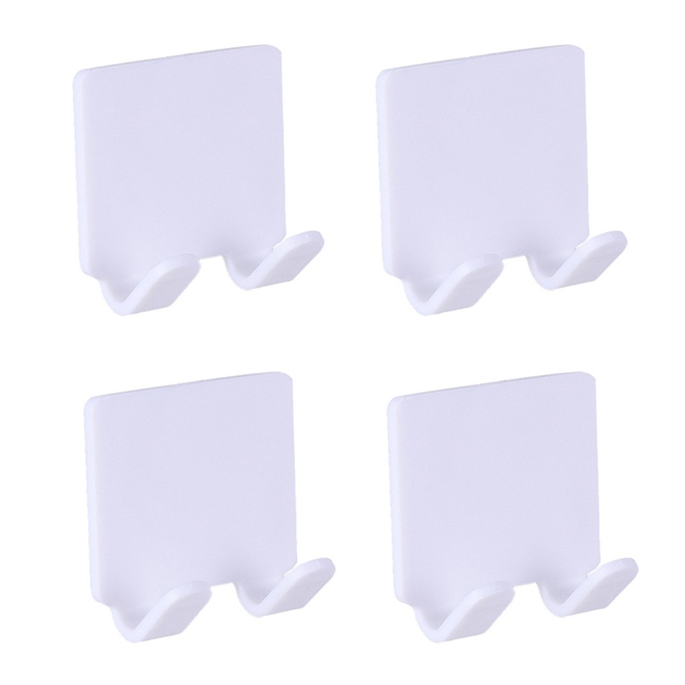 4 Pack White ABS Plastic Razor Holder Wall Mount Bathroom Organizer Modern