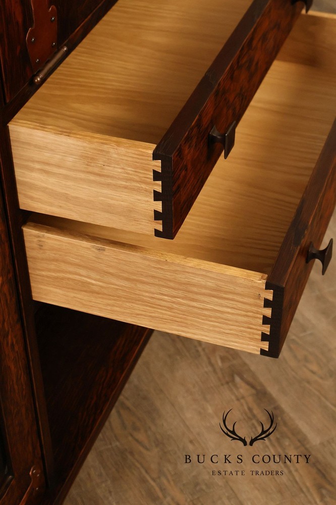 Warren Hile Studio Mission Oak Drop Front Desk