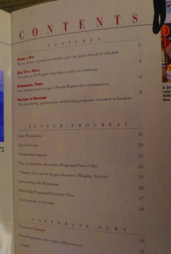 DR PEPPER CLOCK DIAL FALL 1995 MAGAZINE