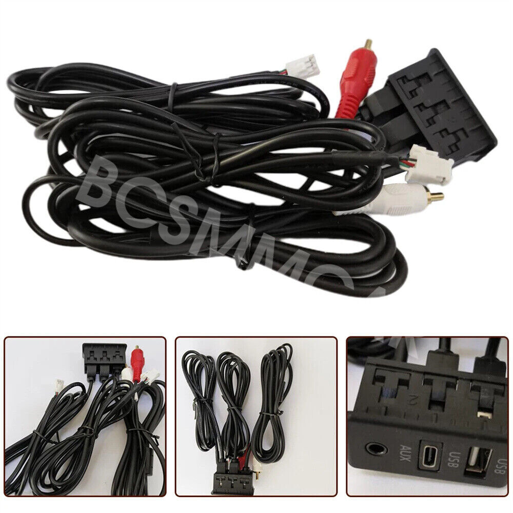 Car Dash Flush Mount 4/6 Pin to Type-C USB Port Panel Extension Cable Adapter