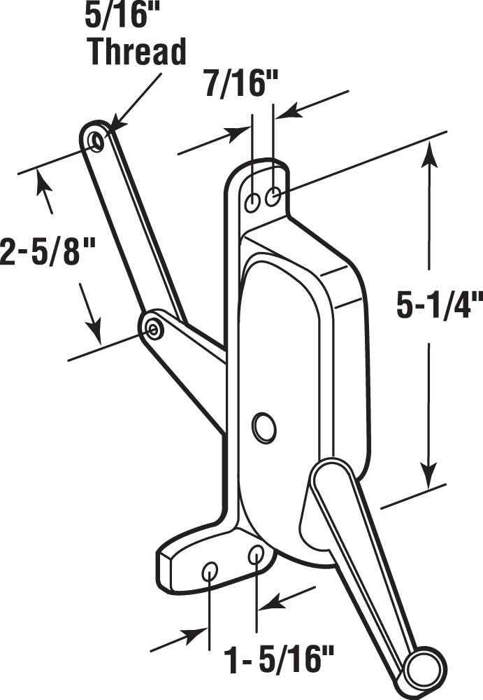 Right-Handed Awning Window Operator with Durable Crank Handle - 1 Pack