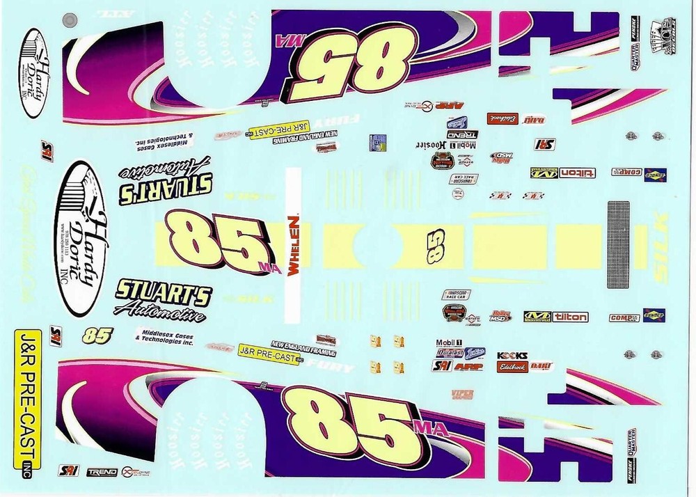 Ace Decals #85 Ron Silk Modified 1/25 decal