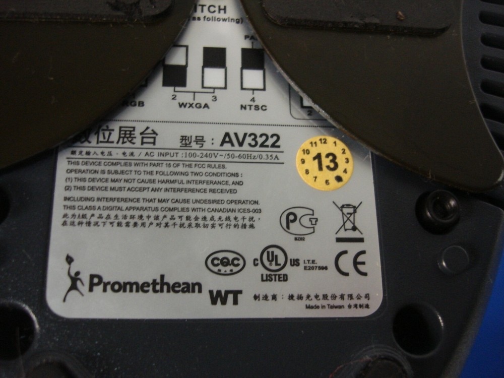 PROMETHEAN ACTIVIEW AV322 DOCUMENT CAMERA VISUAL PRESENTER LOT OF 2