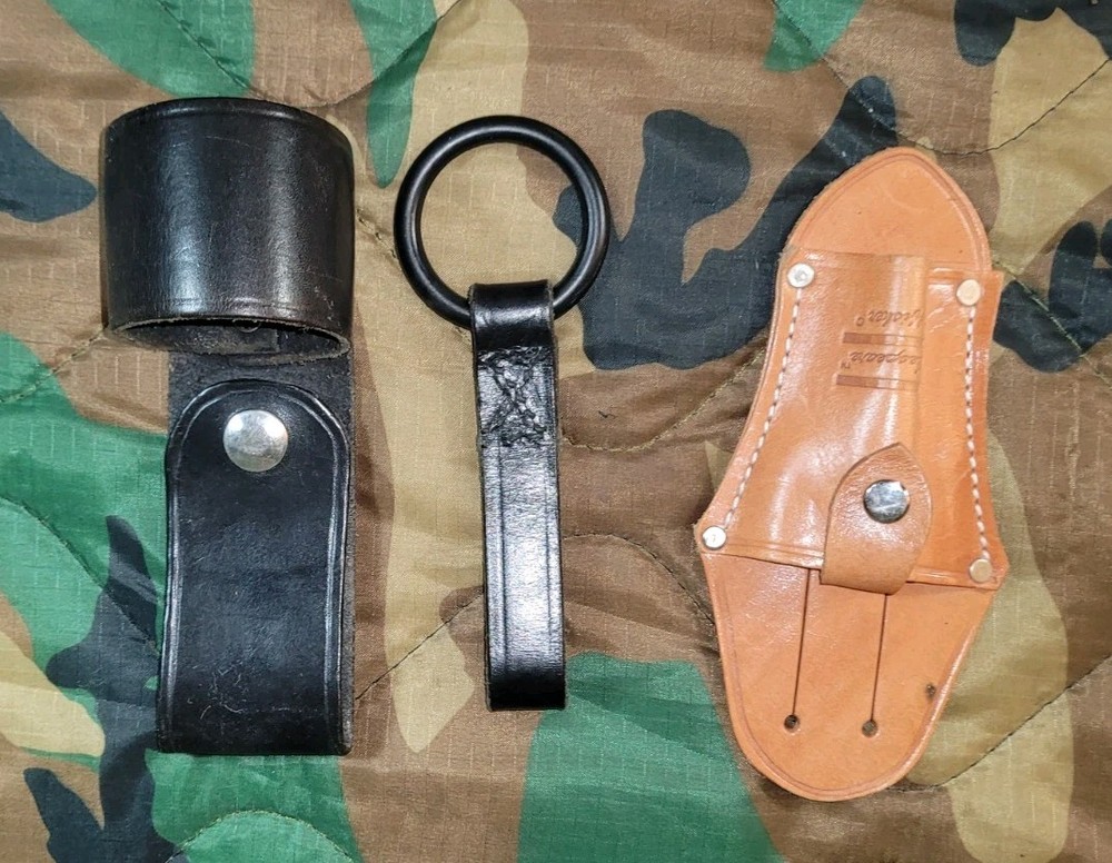 Leather Duty Belt Pouches Lot Of 3