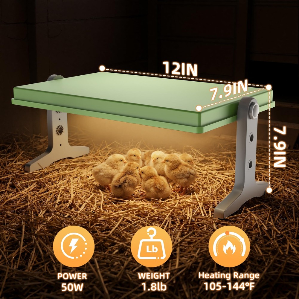 Fuzzy Bird Chick Brooder 12''*8'' Brooder Heater for Chicks Ducks and Birds I...