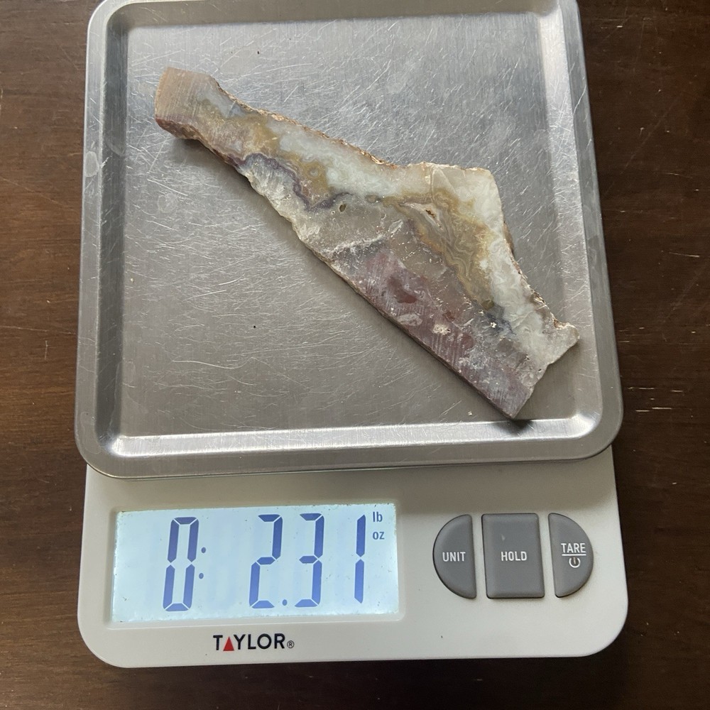 Transparent Crazy Lace Agate Slab 2.31 Oz