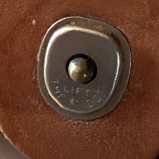 Leather Snap Shut Case 1965 Inscription Brown Unique