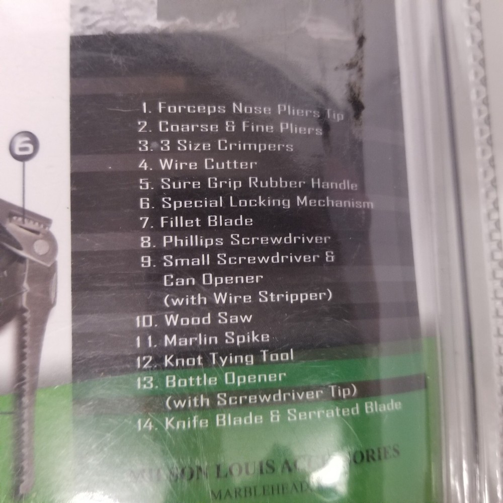 M. Louis Accessories Multi Function Fishing Tool & Travel Case, 14 Function, New