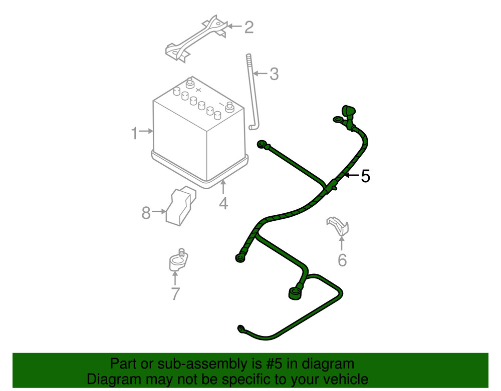 Genuine Subaru Battery Cable Harness 81601FE030