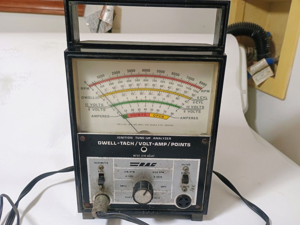 RAC Ignition Tune-Up Analyzer Dwell Tach Volt Amp Tester –Untested As-Is