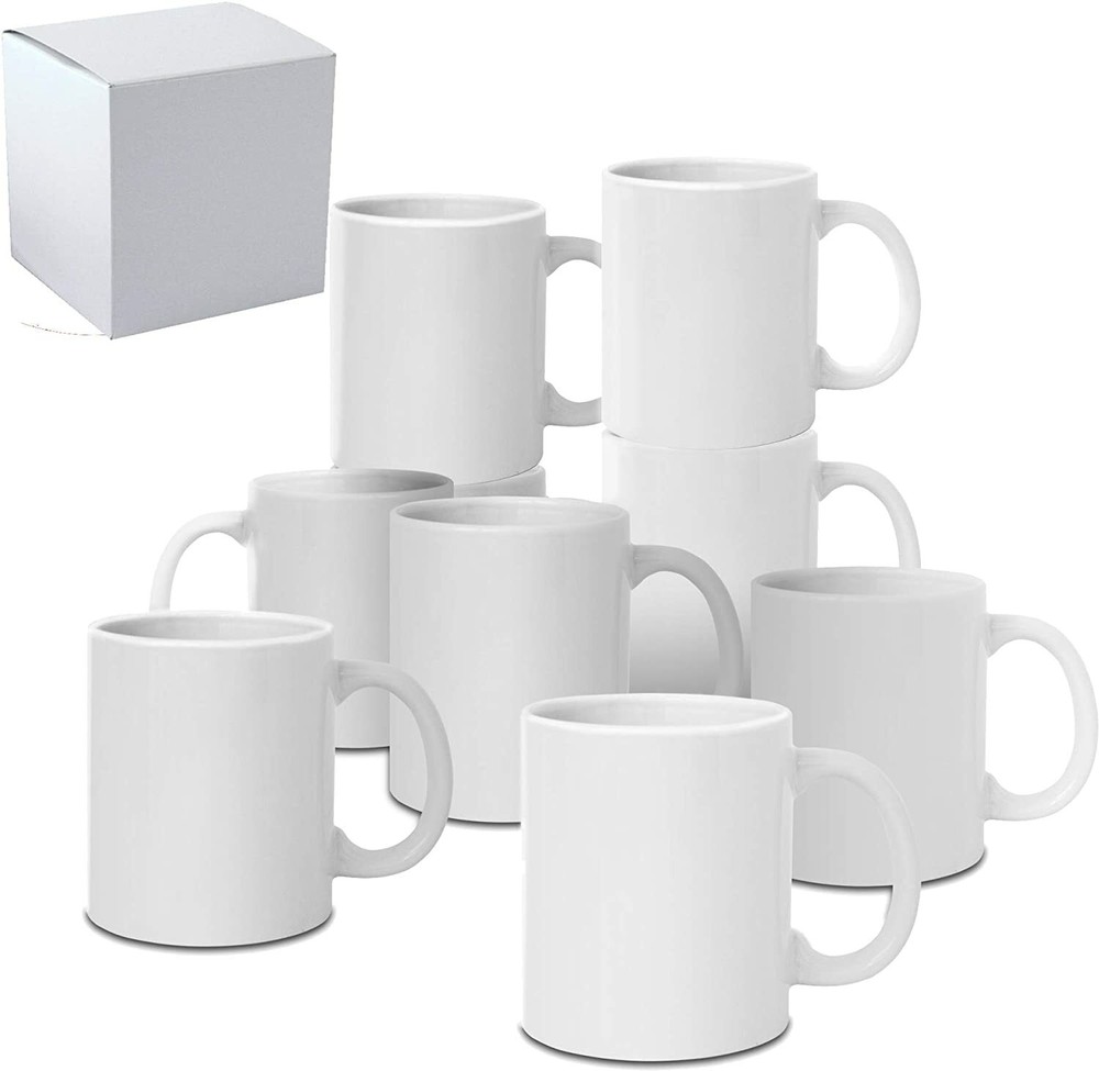 12 Sublimation White Mug,15oz, Blank Coffee Mug Ceramic blank cup Comes with box
