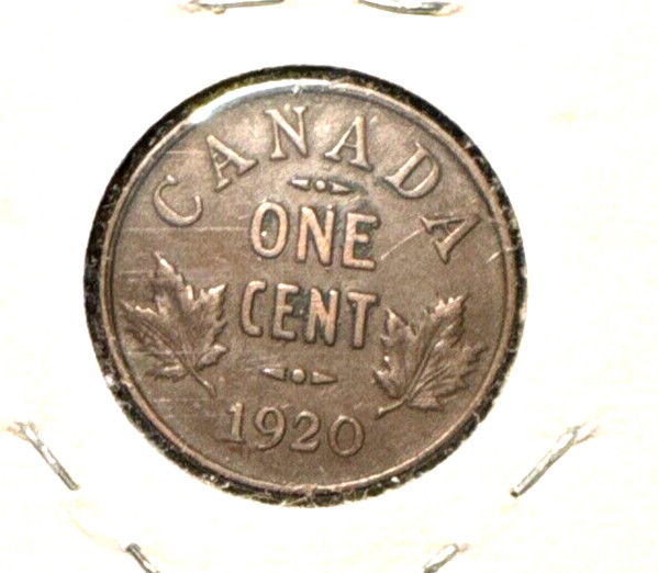 Canada 1920 small cent KM 28 XF
