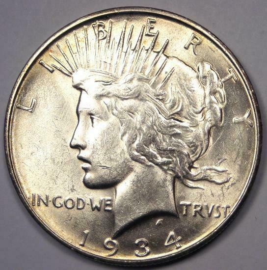 1934-D Peace Silver Dollar $1 - Excellent Condition - Nice Luster - Rare Date!